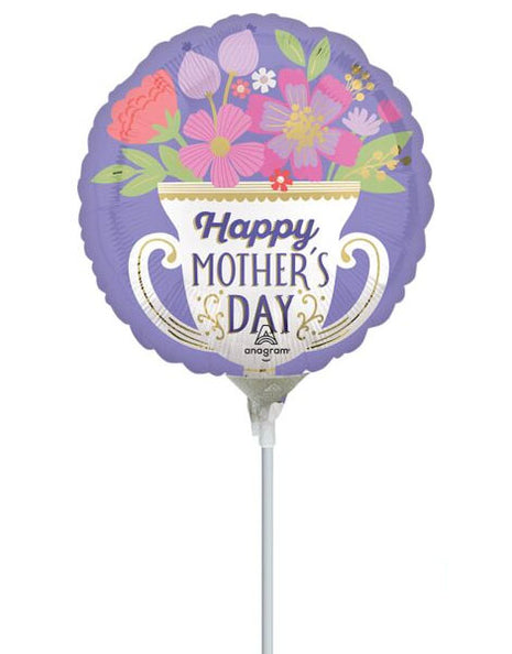 4in Anagram Satin Happy Mother's Day Trophy Balloon (Heat Seal Required)