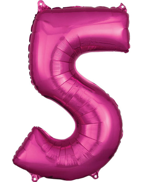 34in Anagram Pink Number 5 - Joker Party Supply