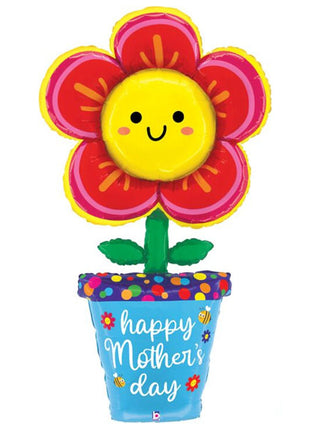 59in Betallic Special Delivery Mother's Day Flower Pot Balloon