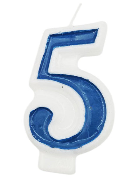 Vela azul número 5 de Party Bake