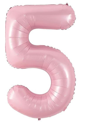 40in Joker Party Pink Number 5 Balloon - Joker Party Supply