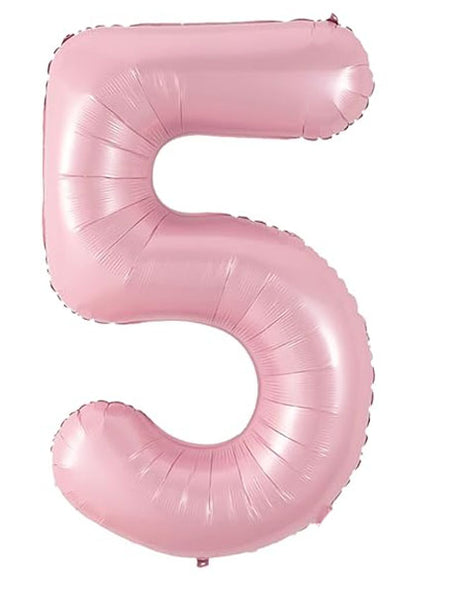 40in Joker Party Pink Number 5 Balloon - Joker Party Supply