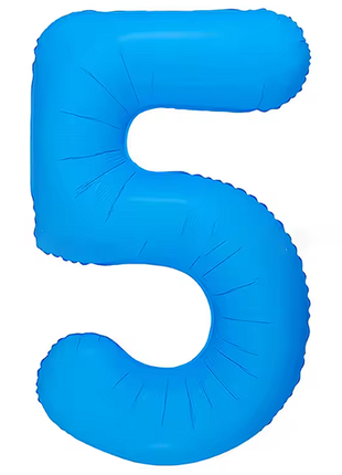 Globo azul neón número 5 de DecoChamp de 34 pulgadas