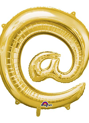 32in Anagram Gold @ Symbol Balloon - Joker Party Supply