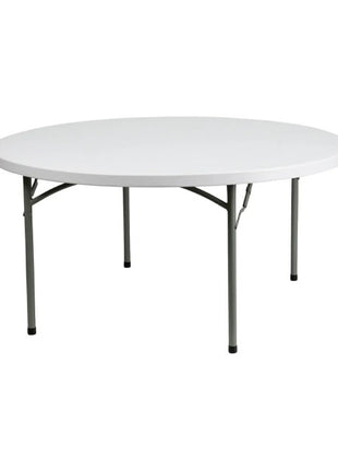Mesa plegable redonda blanca ACT de 60 pulgadas (solo para recoger)