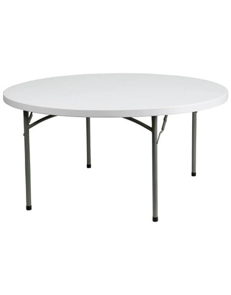 Mesa plegable redonda blanca ACT de 60 pulgadas (solo para recoger)