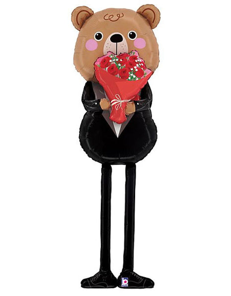 64in Betallic Special Delivery Rose Bear Balloon