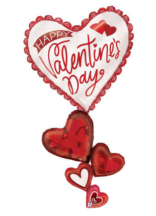 65in Betallic Special Delivery Satin Hearts Balloon