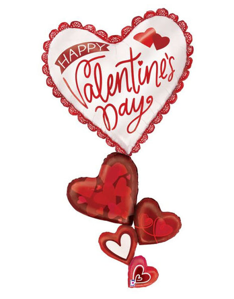 65in Betallic Special Delivery Satin Hearts Balloon