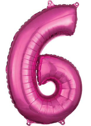 34in Anagram Pink Number 6 - Joker Party Supply