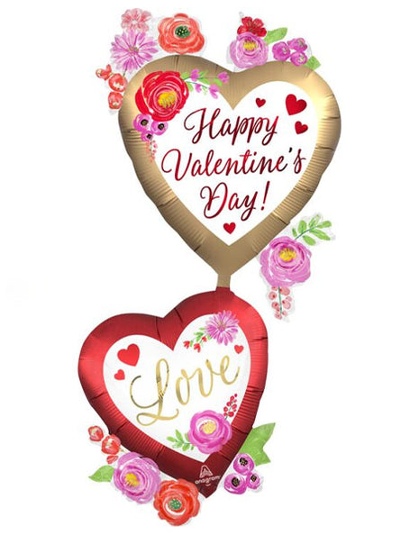 69in Anagram Satin Watercolor Floral Balloon