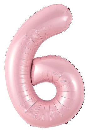 40in Joker Party Pink Number 6 Balloon - Joker Party Supply