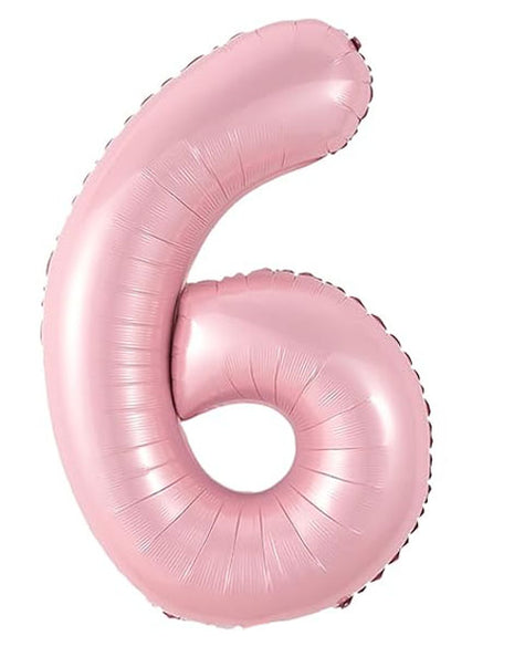 40in Joker Party Pink Number 6 Balloon - Joker Party Supply