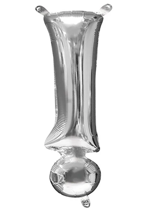 16in Anagram Silver ! Symbol Balloon - Joker Party Supply
