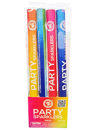 6in Colorful Party Sparkles 4pc