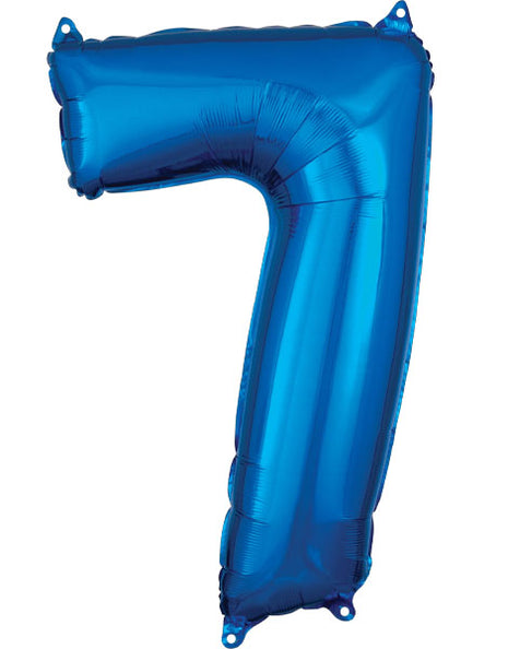 34in Anagram Blue Number 7 Balloon - Joker Party Supply