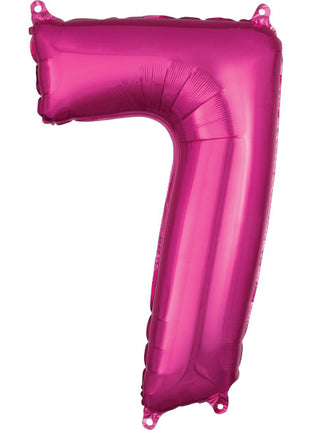 34in Anagram Pink Number 7 - Joker Party Supply