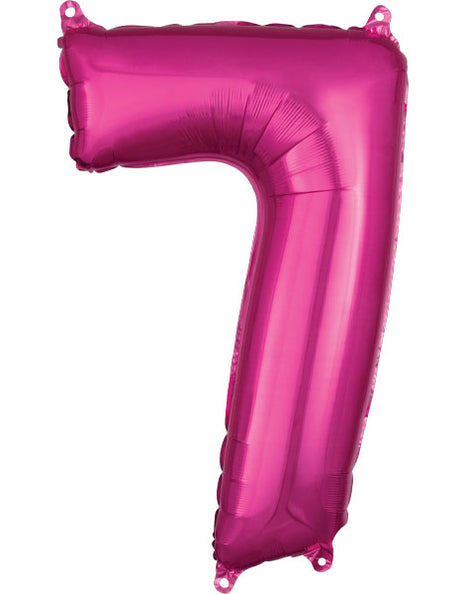34in Anagram Pink Number 7 - Joker Party Supply