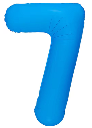Globo azul neón número 7 de DecoChamp de 34 pulgadas