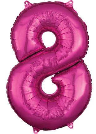 34in Anagram Pink Number 8 - Joker Party Supply