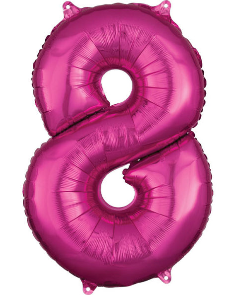 34in Anagram Pink Number 8 - Joker Party Supply