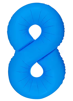 Globo azul neón número 8 de DecoChamp de 34 pulgadas