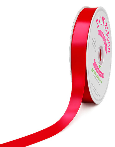 5/8in Single Face Satin Red Ribbon 100Yds