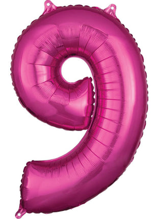 34in Anagram Pink Number 9 - Joker Party Supply