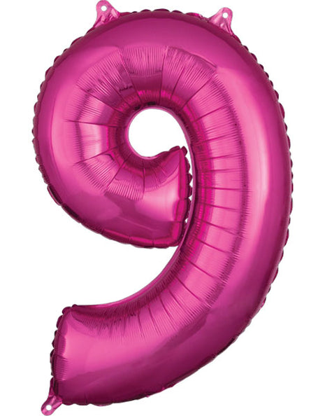34in Anagram Pink Number 9 - Joker Party Supply