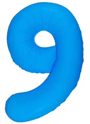 Globo azul neón número 9 de DecoChamp de 34 pulgadas