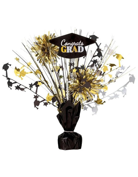 9in Amscan Congrats Grad Tinsel Burst Centerpiece