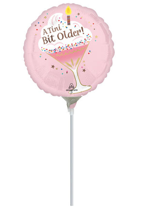 9in Anagram A Tini Bit Older Birthday Balloon (Heat Seal Required)