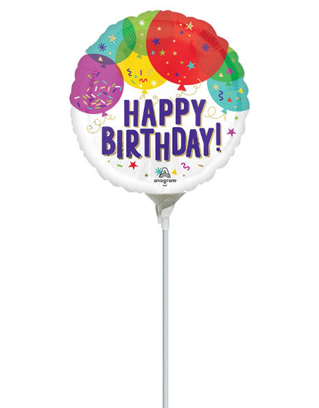 9in Anagram Birthday Balloons Balloon (Heat Seal Required)