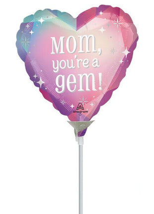 9in Anagram Radiant Gems Mom Youre a Gem Balloon (Heat Seal Required)