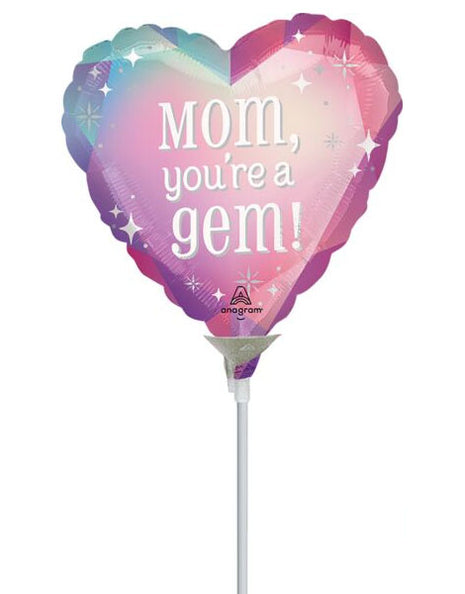 9in Anagram Radiant Gems Mom Youre a Gem Balloon (Heat Seal Required)