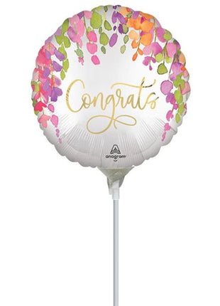 9in Anagram Romantic Floral Wedding Balloon (Heat Seal Required)
