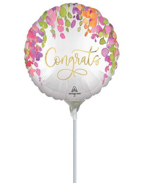 9in Anagram Romantic Floral Wedding Balloon (Heat Seal Required)