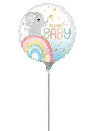 9in Anagram Satin Baby Elephant Balloon (Heat Seal Required)