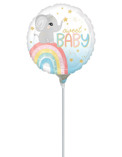 9in Anagram Satin Baby Elephant Balloon (Heat Seal Required)