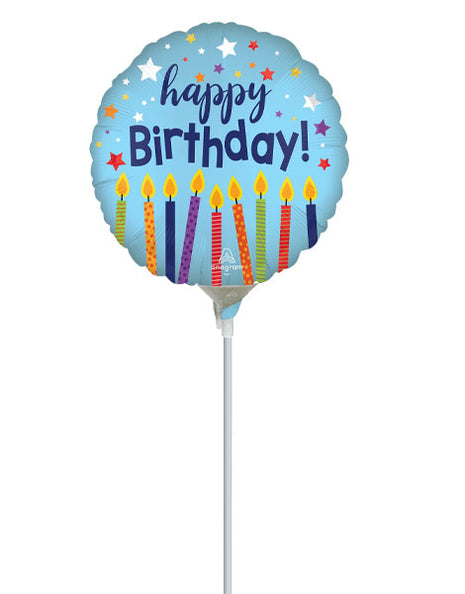 9in Anagram Satin Happy Birthday Celebrate Balloon (Heat Seal Required)