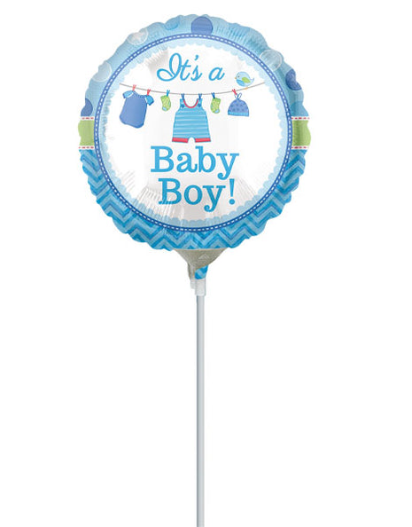 9in Anagram Shower with Love Boy Balloon (Heat Seal Required)