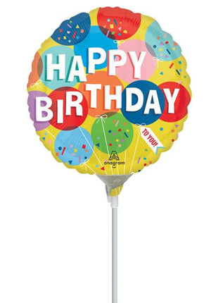 9in Anagram Sunny Balloons Birthday (Heat Seal Required)