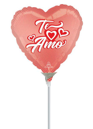 9in Anagram Te Amo Corazones Balloon (Heat Seal Required)