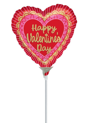 4in Anagram Valentine Scalloped Sweethearts Balloon (Heat Seal Required)