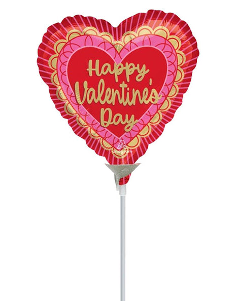4in Anagram Valentine Scalloped Sweethearts Balloon (Heat Seal Required)