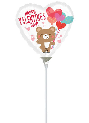 9in Anagram Valentines Bear Hug Balloon (Heat Seal Required)