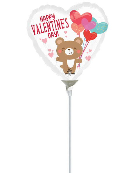 9in Anagram Valentines Bear Hug Balloon (Heat Seal Required)
