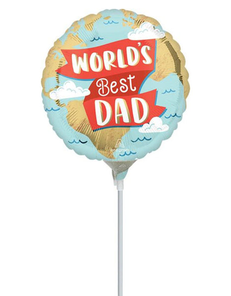 9in Anagram World's Best Dad Balloon (Heat Seal Required)