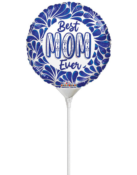 4in ConverUSA Best Mom Ceramic Holographic Balloon (Heat Seal Required)