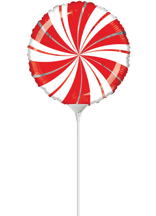 9in ConverUSA Candy Mint Red Balloon (Heat Seal Required)